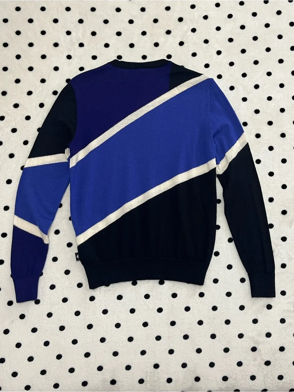 Emporio Armani Colorblock Striped Knit Crewneck Sweater Size S